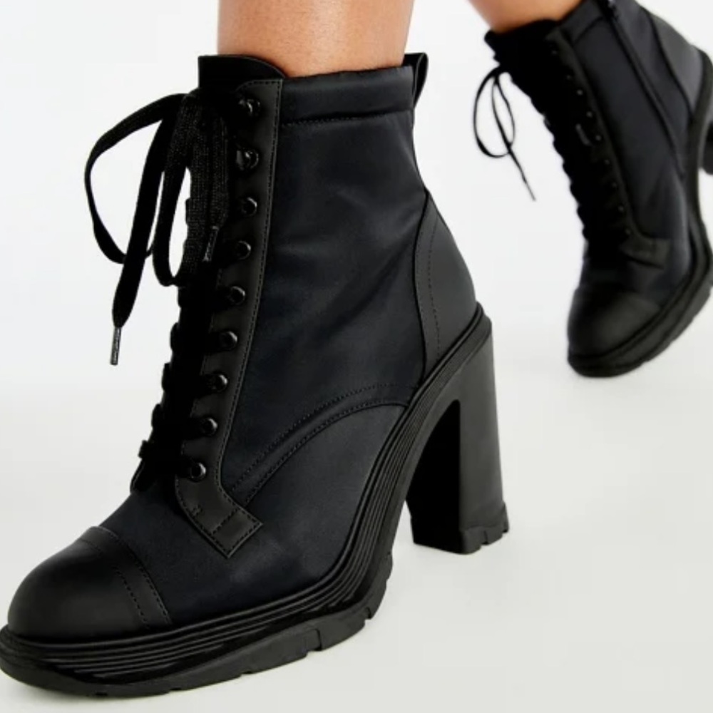 Black high heel boots